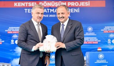 Bakan Özhaseki’nin Katılımlarıyla 863 Konutluk Kentsel Dönüşüm Projesinin Temeli Atıldı