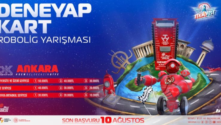 TEKNOFEST DENEYAP KART ROBOLİG YARIŞMASI BAŞVURULARI DEVAM EDİYOR!