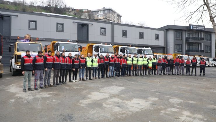 Eyüpsultan Belediyesi ekiplerinin kar mesaisi başladı