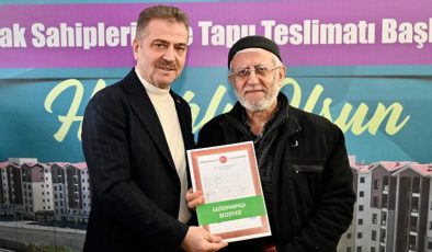 GAZİOSMANPAŞA’DA İSTANBUL VADİ EVLERİ 1. KISIM’DA HAK SAHİPLERİ, TAPULARINA KAVUŞTU