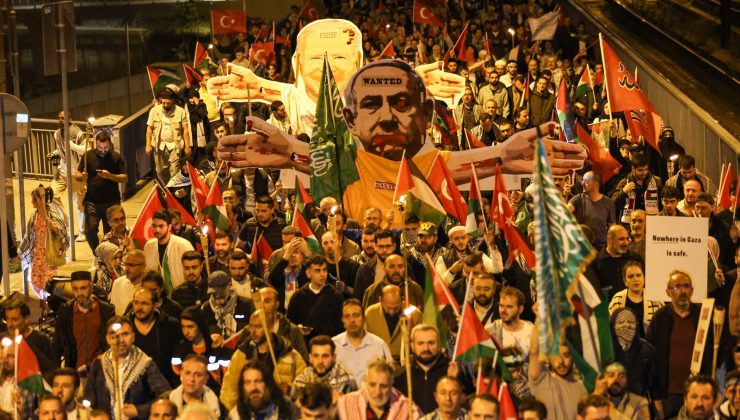Eyüpsultan’da Gazze’ye destek yürüyüşü