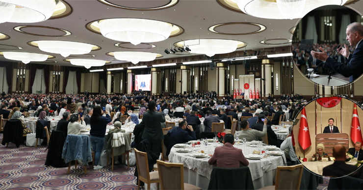 CUMHURBAŞKANI ERDOĞAN İLE BAKAN YUMAKLI İFTAR PROGRAMINDA ÇİFTÇİLERLE BİR ARAYA GELDİ