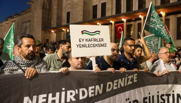 Binlerce kişi Fatih’te Gazze için yürüdü