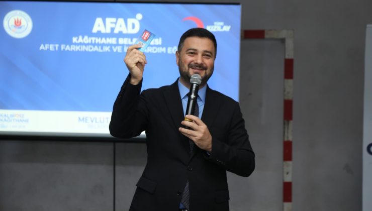 KÂĞITHANE’DE ÖĞRENCİLER AFET FARKINDALIK EĞİTİMİ ALIYOR