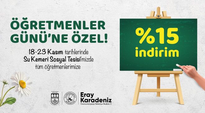 SU KEMERİ SOSYAL TESİSİ’NDE ÖĞRETMENLERE 24 KASIM İNDİRİMİ