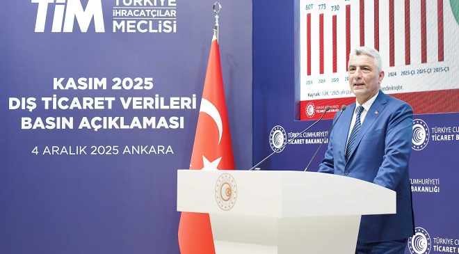 Türkiye’nin kasım ayı ihracatı 22,7milyar dolar oldu