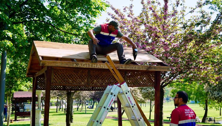 HASBAHÇE’DEKİ ÇARDAK VE PİKNİK ALANLARI YENİLENİYOR