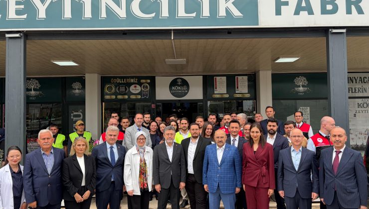 TARIM VE ORMAN BAKANI İBRAHİM YUMAKLI, KÖKLÜ ZEYTİNCİLİK FABRİKASINI ZİYARET ETTİ