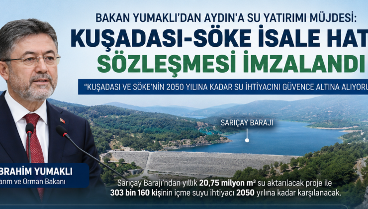 Bakan Yumaklı: Kuşadası-Söke İsale Hattı ile Bölgenin 2050’ye Kadar Su İhtiyacı Güvence Altına Alınacak