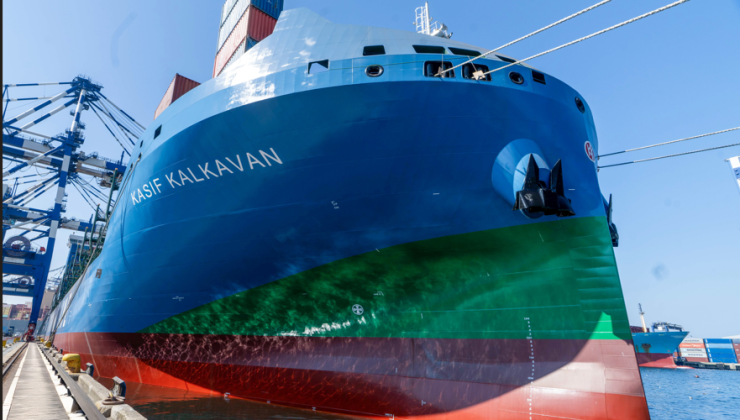 Türkiye’nin İlk ve En Büyük LNG’li Konteyner Gemisi Kaşif Kalkavan İlk Uğrağını Marport’ta Gerçekleştirdi