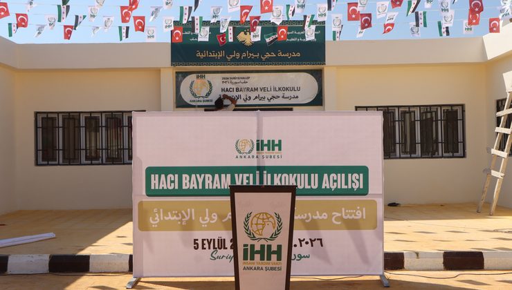 Ankara İHH’dan Suriye’ye Eğitim Desteği: Hacı Bayram Veli İlkokulu Hizmete Açıldı