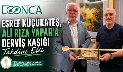 EŞREF KÜÇÜKATEŞ’İN ALİ RIZA YAPAR’A ZİYARETİ “DERVİŞ KAŞIĞI” İLE TAÇLANDI