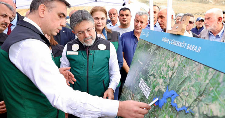 BAKAN YUMAKLI EDİRNE ÇÖMLEKKÖY BARAJI’NDA İNCELEMEDE BULUNDU