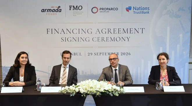 ARMADA GIDA, FMO VE PROPARCO SENDİKASYON KREDİSİ İÇİN İMZA TÖRENİNDE BİR ARAYA GELDİ