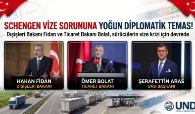 Bakan Hakan Fidan ve Bakan Ömer Bolat’tan Sürücülerin Schengen Sorununun Çözümü İçin Yoğun Diplomatik Temas