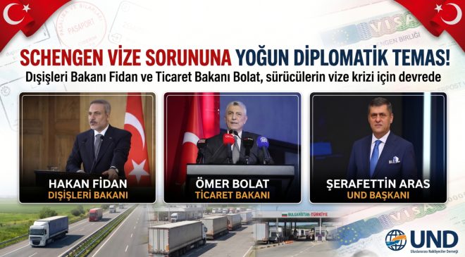 Bakan Hakan Fidan ve Bakan Ömer Bolat’tan Sürücülerin Schengen Sorununun Çözümü İçin Yoğun Diplomatik Temas